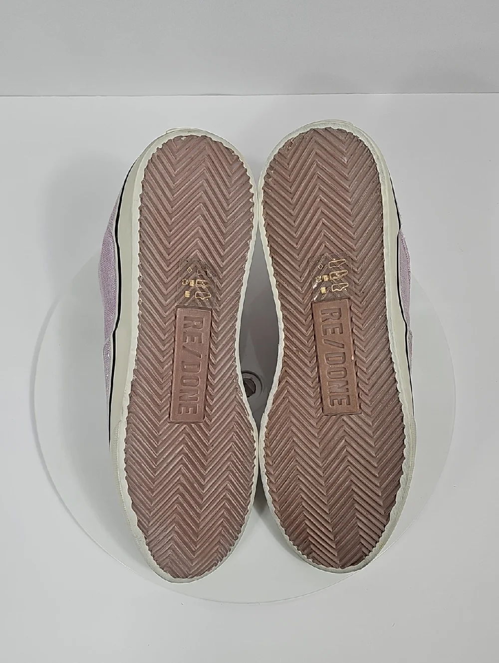 NWOT Re/Done 70s Low Top Skate Sneakers Faded Lilac Purple Canvas 40